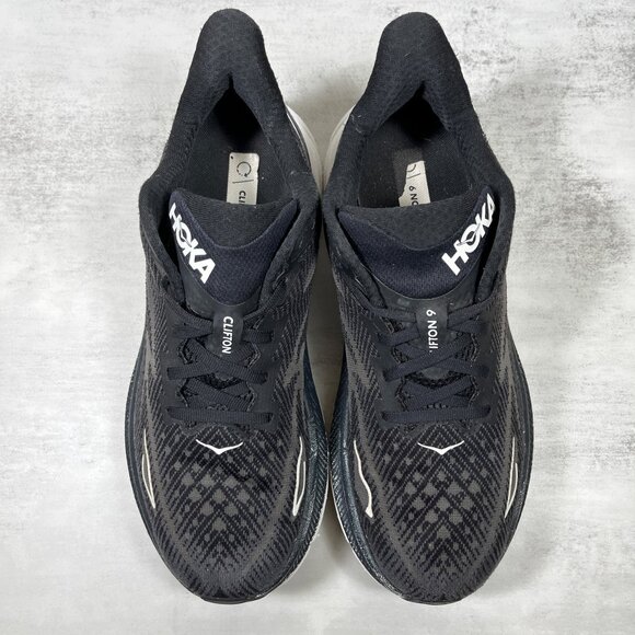 Hoka One One Clifton 9 Running Shoes - Men's Size 9 - Black - Picture 7 of 10